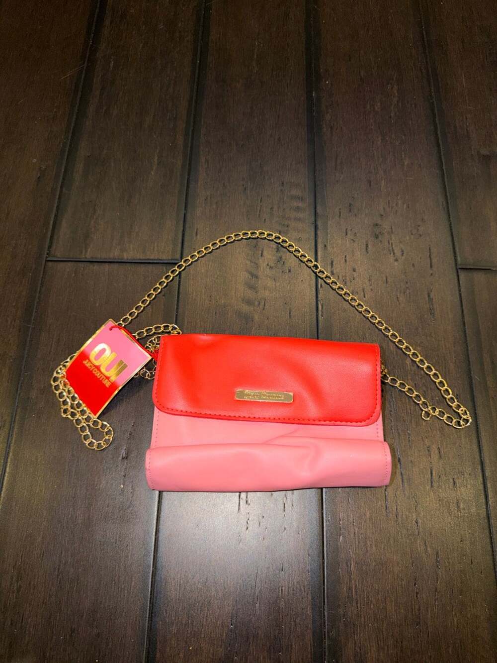 Juicy Couture Oui Red & Pink Crossbody Bag